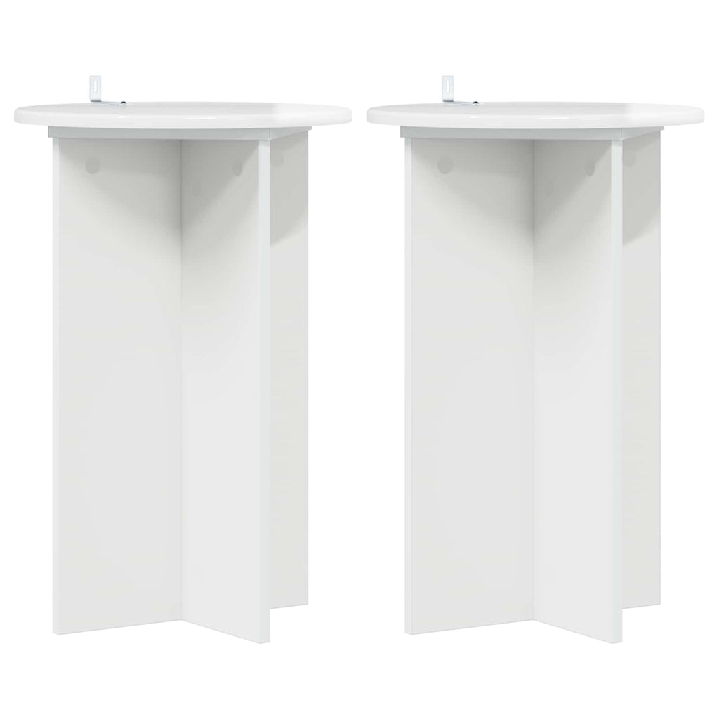 Supporto per piante 2 pcs Bianco Lucido Ø40 x 60 cm