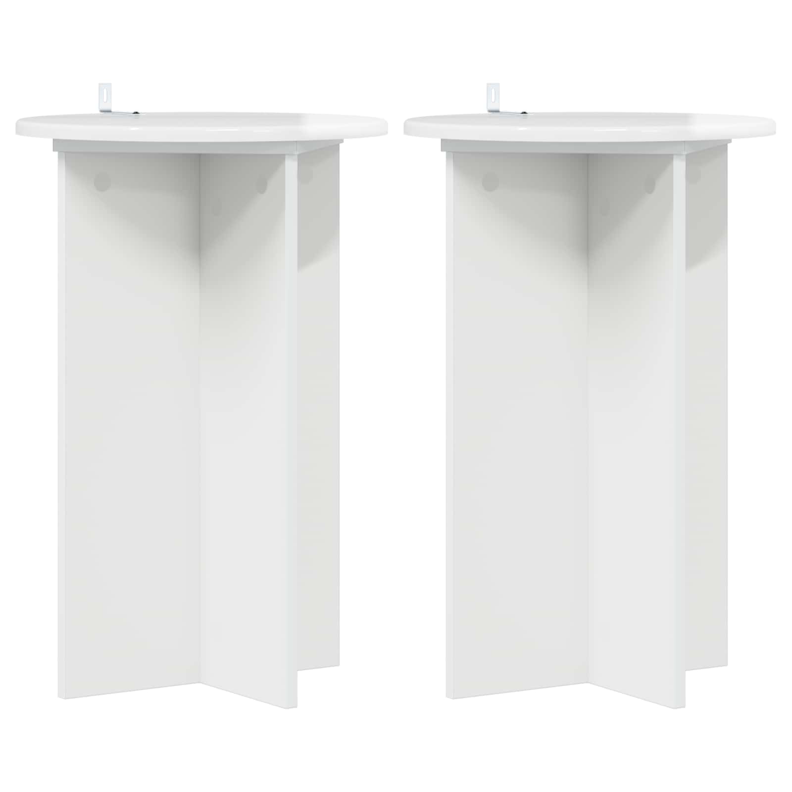 Supporto per piante 2 pcs Bianco Lucido Ø40 x 60 cm