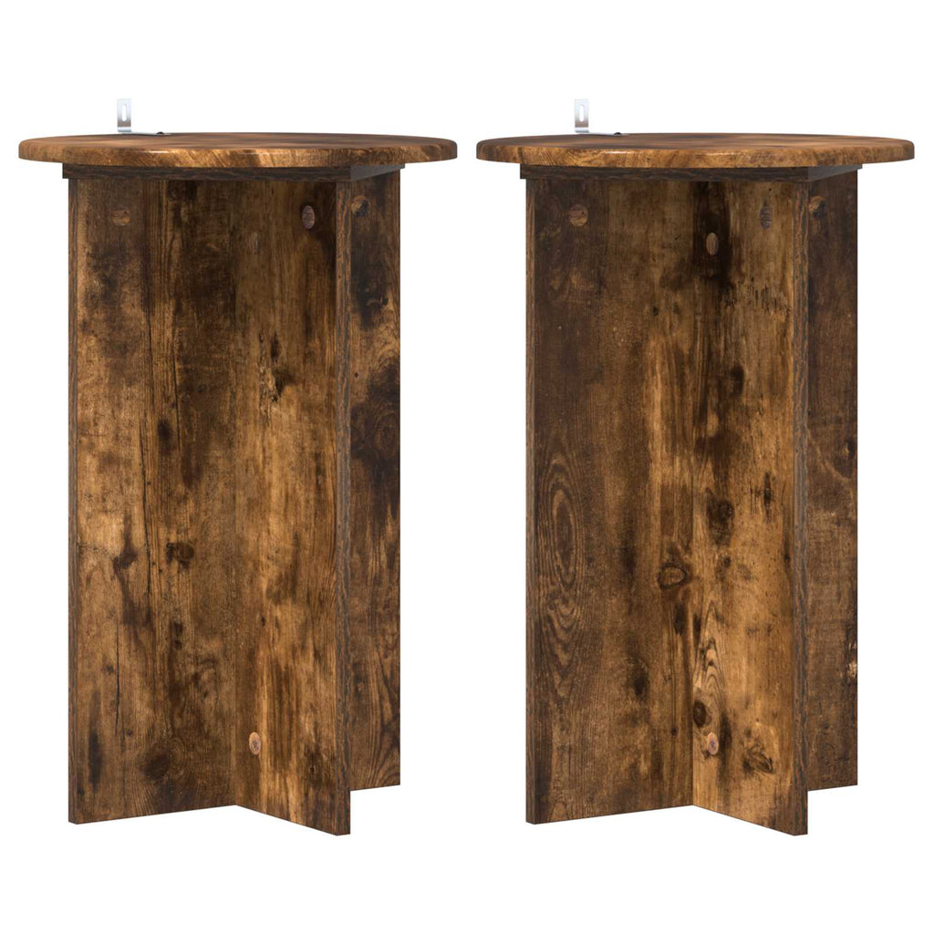 Supporto per piante 2 pcs Rovere Fumo Ø40 x 60 cm