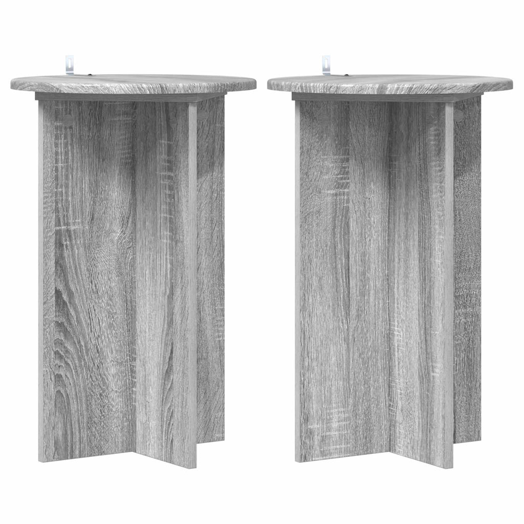 Supporto per piante 2 pcs Grigio Sonoma Ø40 x 60 cm