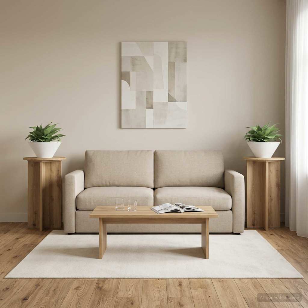 Supporto per piante 2 pcs Rovere Artigianale Ø40 x 60 cm