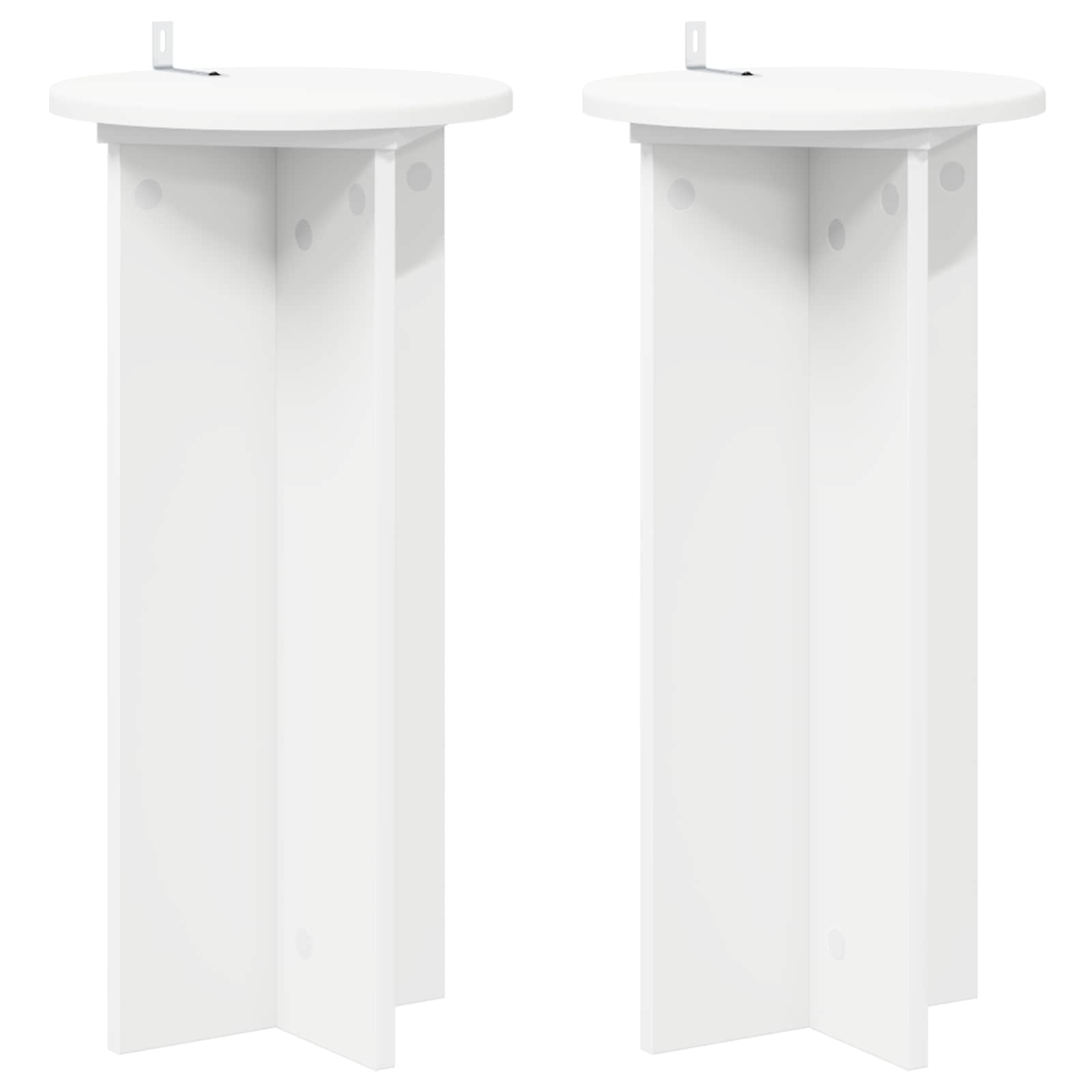 Supporto per piante 2 pcs Bianco Ø29,5 x 60 cm
