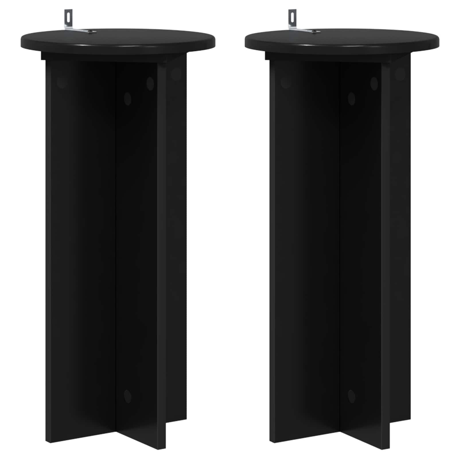 Supporto per piante 2 pcs Nero 29,5 x 29,5 x 60 cm