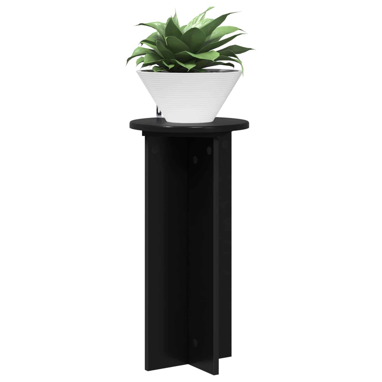 Supporto per piante 2 pcs Nero 29,5 x 29,5 x 60 cm