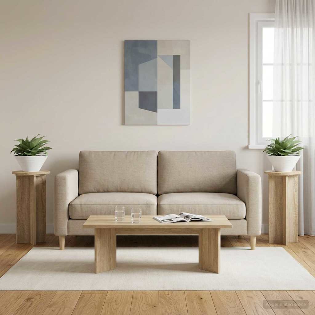 Supporto per piante 2 pcs Rovere Sonoma 29,5 x 29,5 x 60 cm
