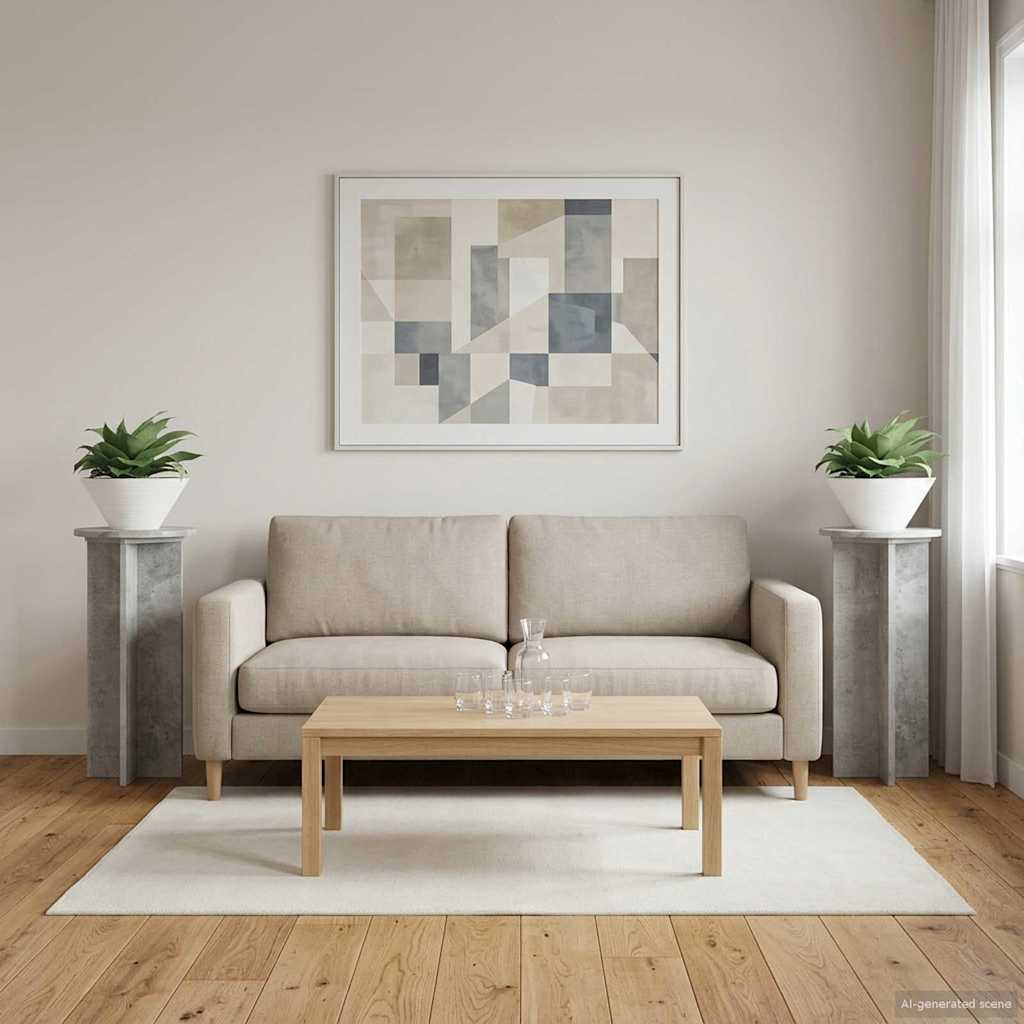 Supporto per piante 2 pcs Grigio Cemento 29,5 x 29,5 x 60 cm