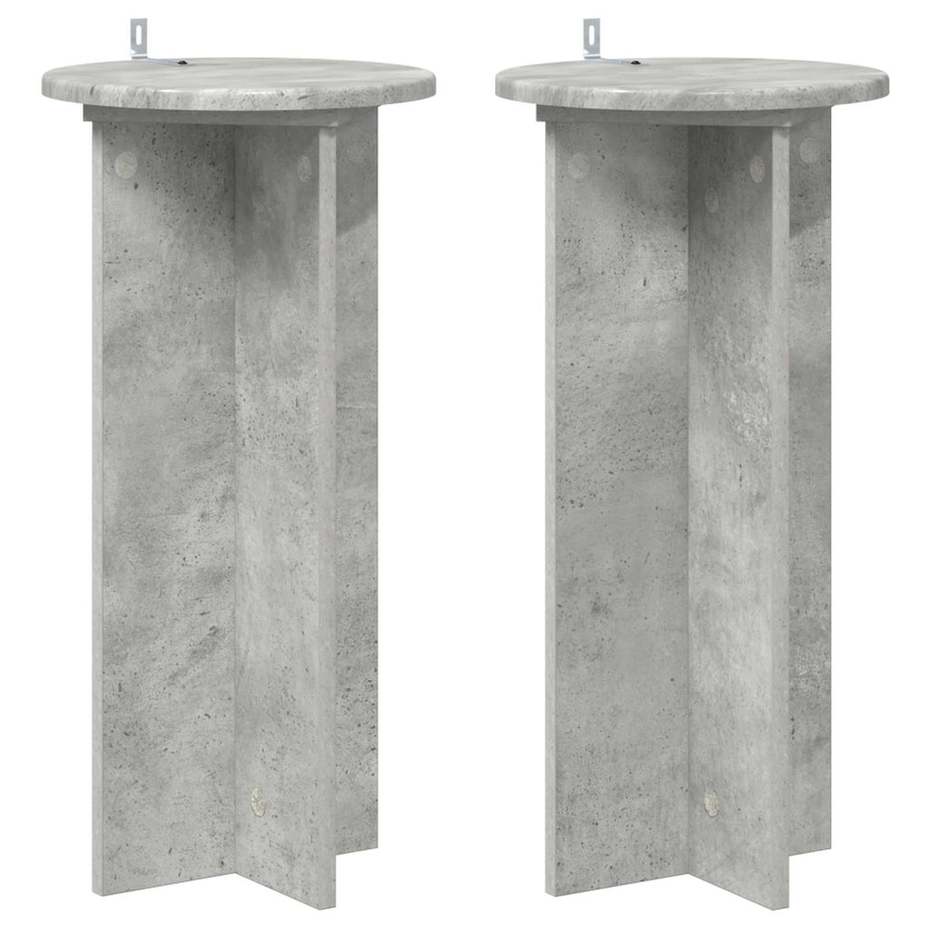 Supporto per piante 2 pcs Grigio Cemento 29,5 x 29,5 x 60 cm
