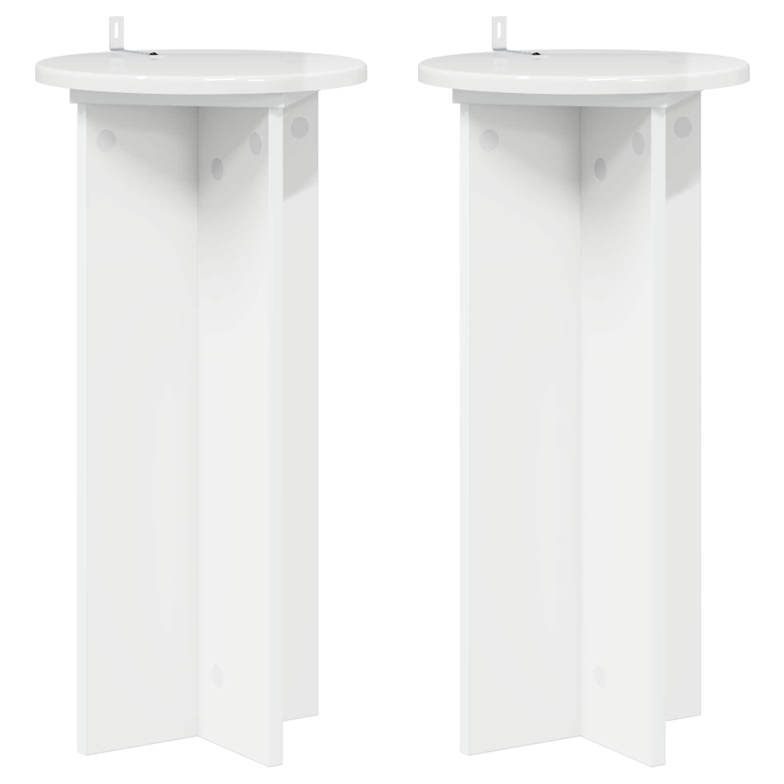 Supporto per piante 2 pcs Bianco Lucido 29,5 x 29,5 x 60 cm