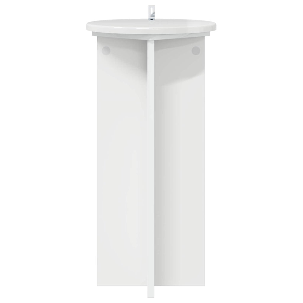 Supporto per piante 2 pcs Bianco Lucido 29,5 x 29,5 x 60 cm
