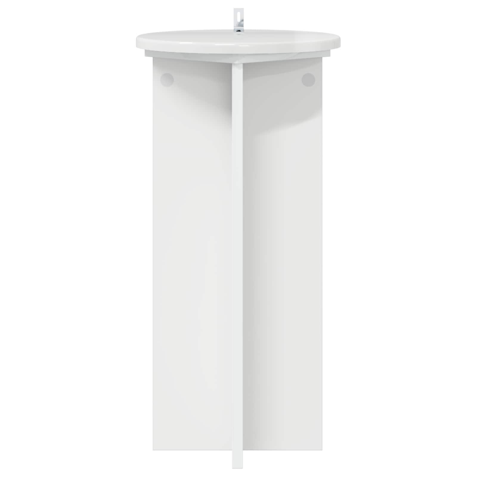 Supporto per piante 2 pcs Bianco Lucido 29,5 x 29,5 x 60 cm