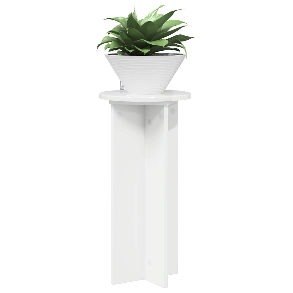 Supporto per piante 2 pcs Bianco Lucido 29,5 x 29,5 x 60 cm