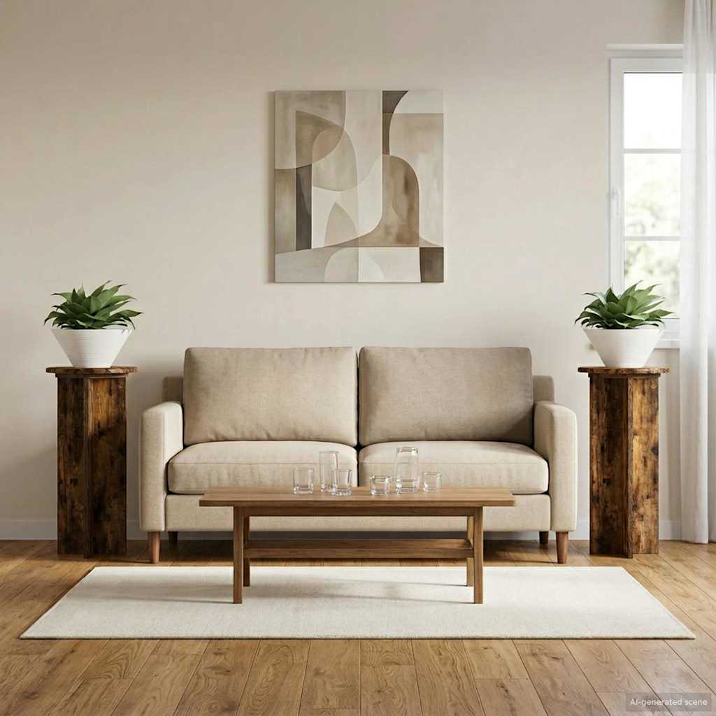 Supporto per piante 2 pcs Rovere Fumo 29,5 x 29,5 x 60 cm