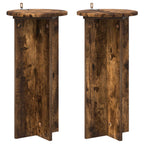 Supporto per piante 2 pcs Rovere Fumo 29,5 x 29,5 x 60 cm