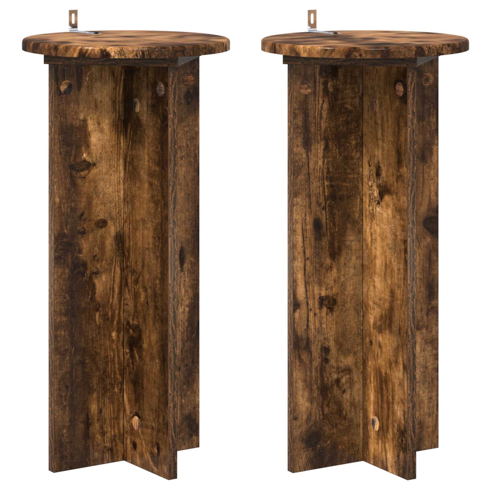Supporto per piante 2 pcs Rovere Fumo 29,5 x 29,5 x 60 cm