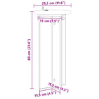 Supporto per piante 2 pcs Rovere Fumo 29,5 x 29,5 x 60 cm