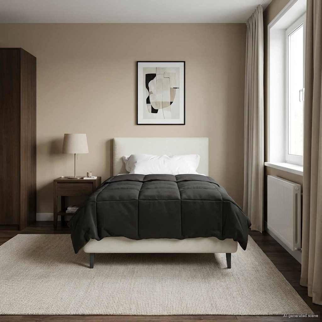 Duvet Estivo Trapuntato Antracite 135 x 200 cm Microfibra
