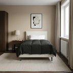 Duvet Estivo Trapuntato Antracite 135 x 200 cm Microfibra