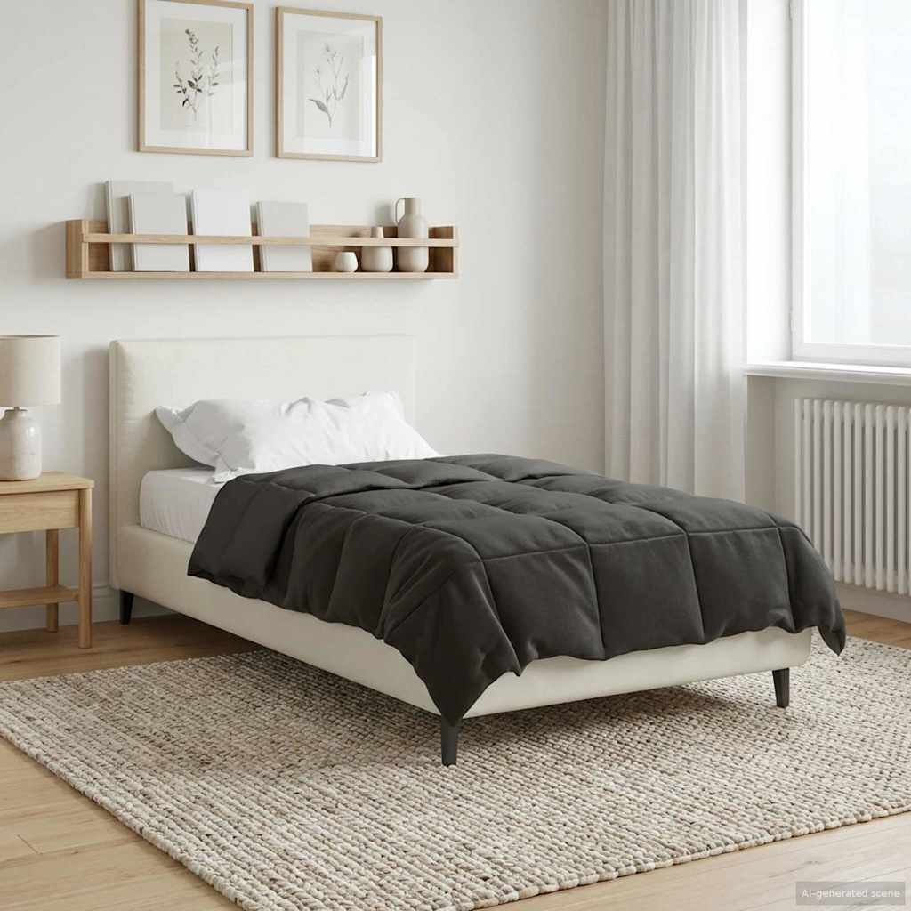 Duvet Estivo Trapuntato Antracite 140 x 200 cm Microfibra