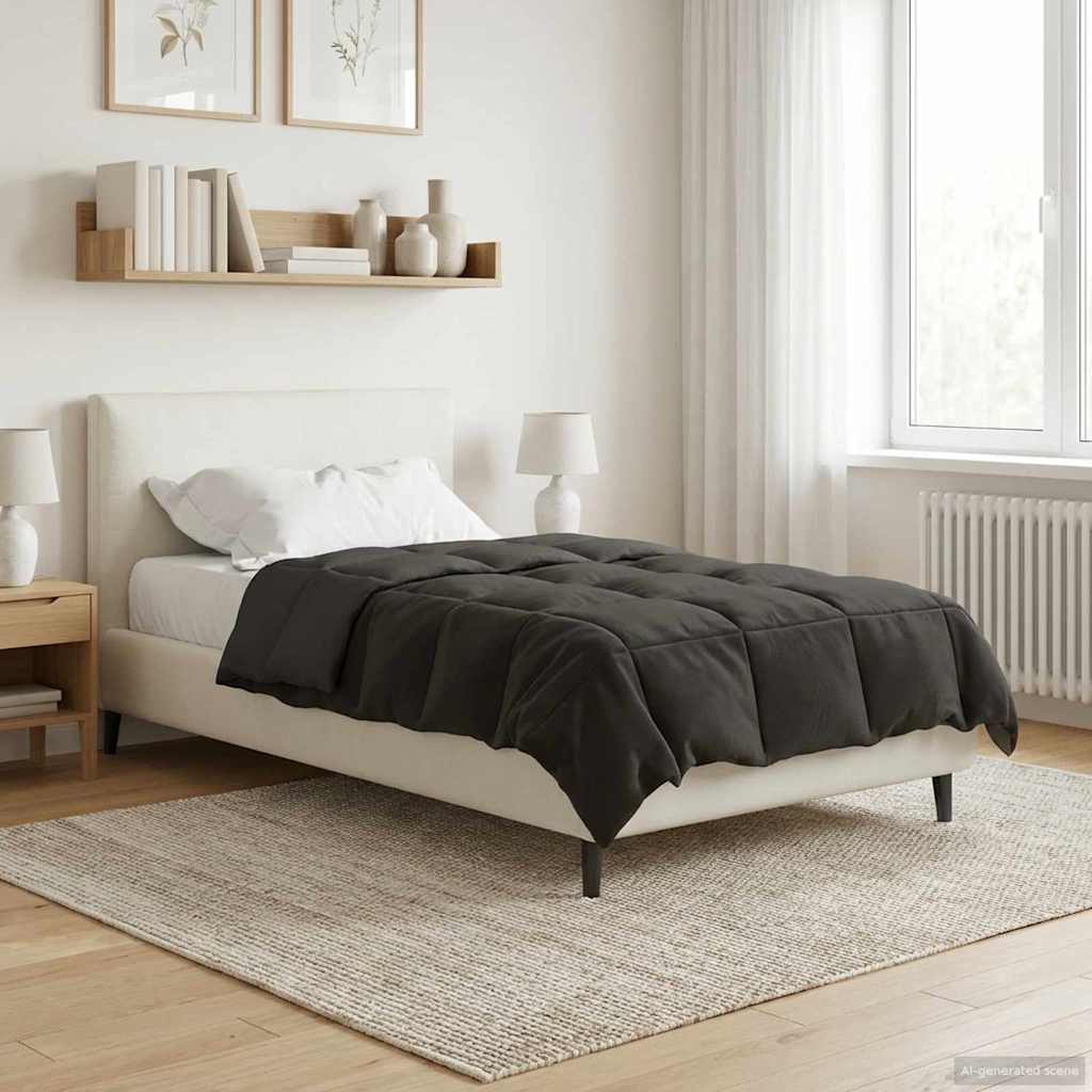 Duvet Estivo Trapuntato Antracite 155 x 200 cm Microfibra