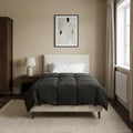 Duvet Estivo Trapuntato Antracite 155 x 200 cm Microfibra