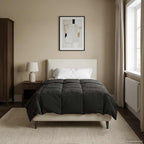 Duvet Estivo Trapuntato Antracite 155 x 200 cm Microfibra
