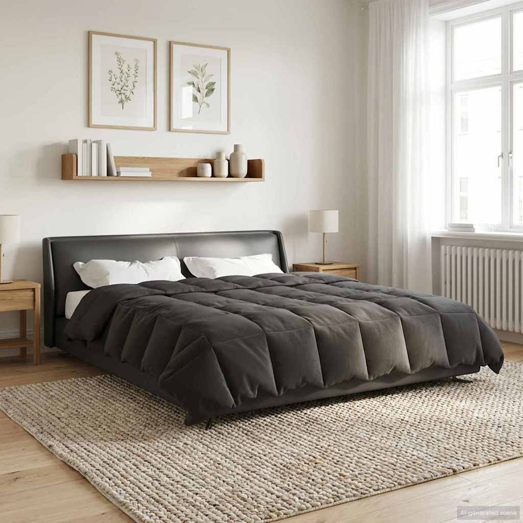 Duvet Estivo Trapuntato Antracite 200 x 200 cm Microfibra