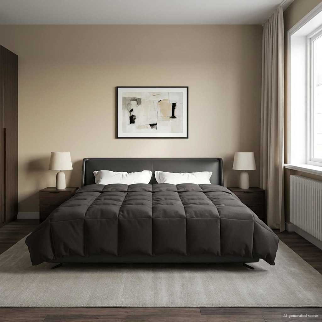 Duvet Estivo Trapuntato Antracite 200 x 200 cm Microfibra