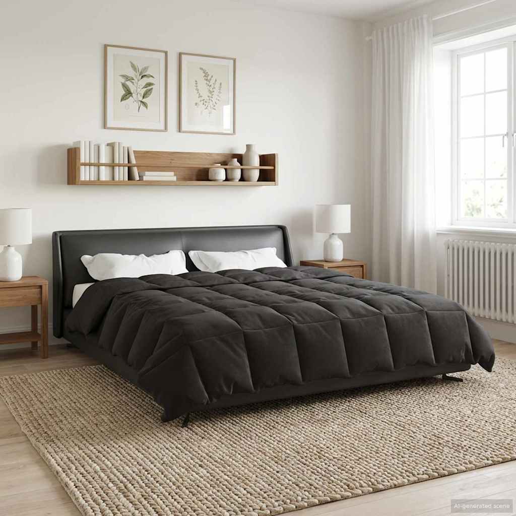 Duvet Estivo Trapuntato Antracite 200 x 240 cm Microfibra