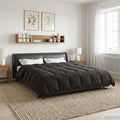 Duvet Estivo Trapuntato Antracite 200 x 240 cm Microfibra