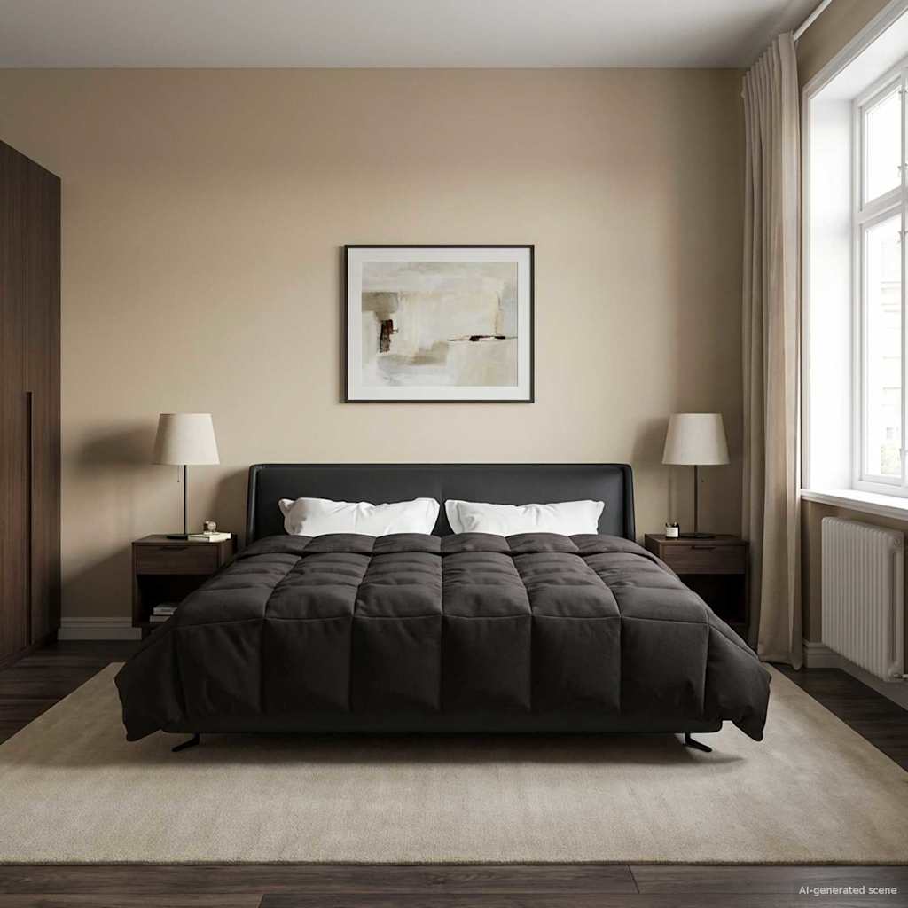 Duvet Estivo Trapuntato Antracite 200 x 240 cm Microfibra