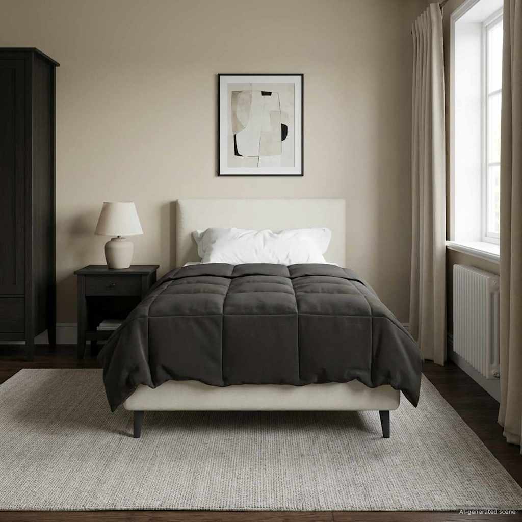 Duvet Estivo Trapuntato Antracite 135 x 220 cm Microfibra