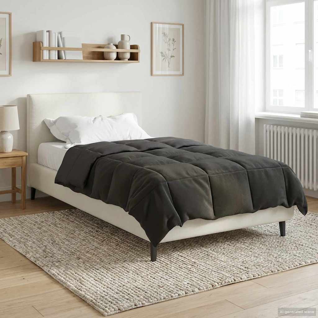 Duvet Estivo Trapuntato Antracite 140 x 220 cm Microfibra