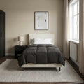 Duvet Estivo Trapuntato Antracite 140 x 220 cm Microfibra