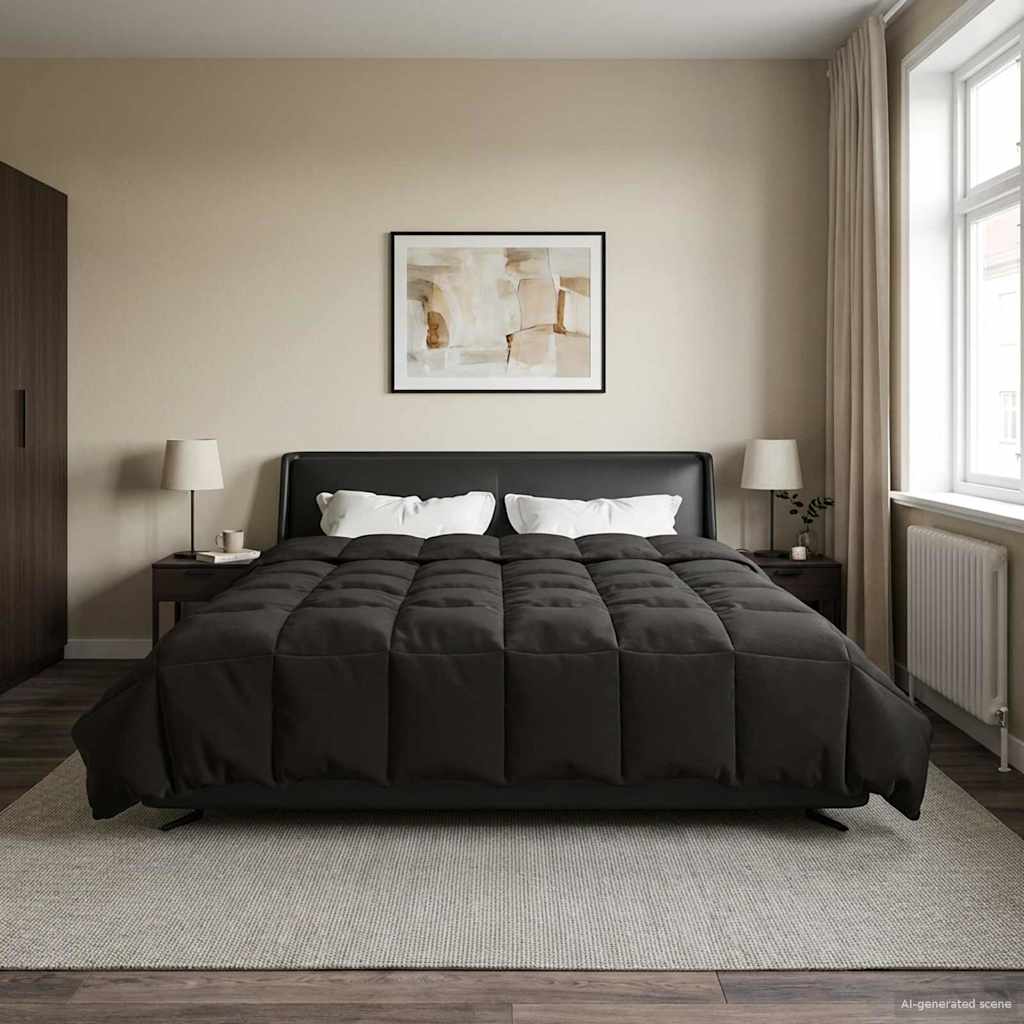 Duvet Estivo Trapuntato Antracite 200 x 220 cm Microfibra