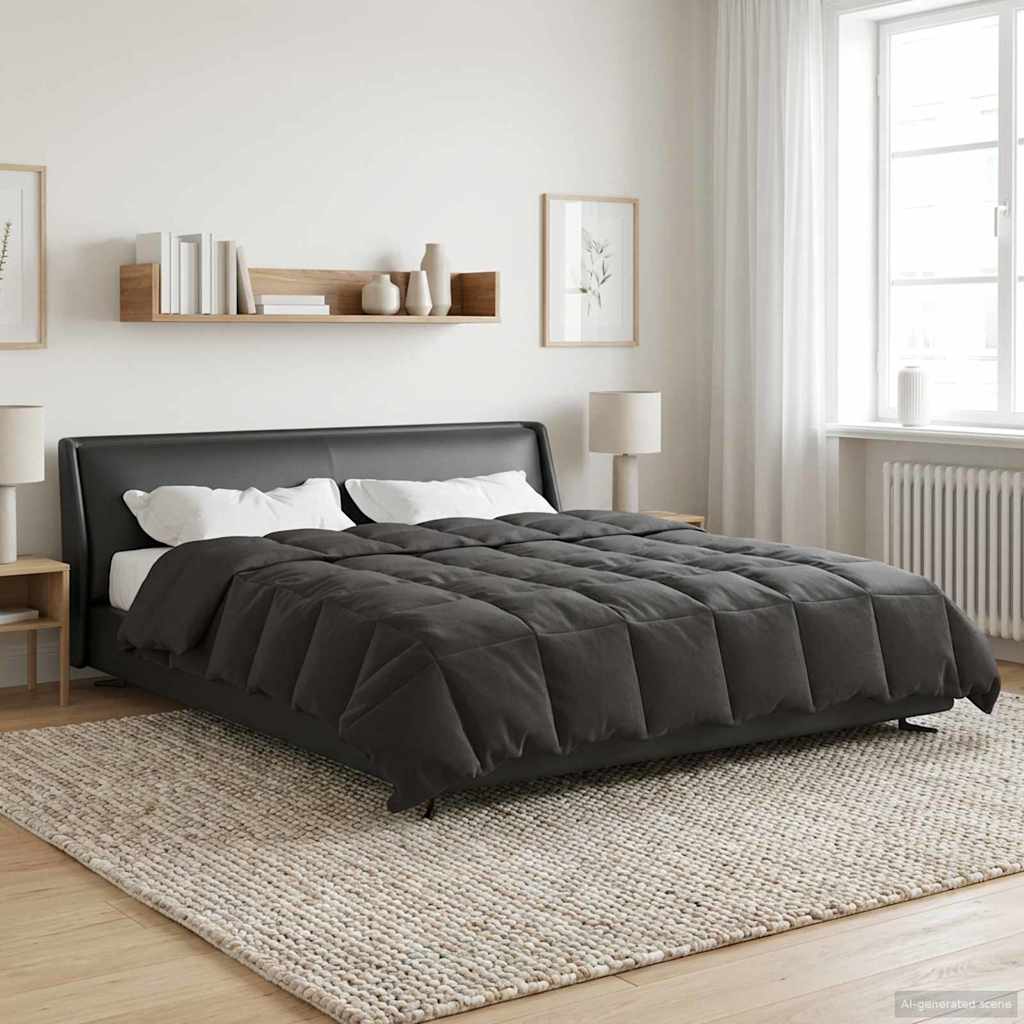 Duvet Estivo Trapuntato Antracite 220 x 240 cm Microfibra