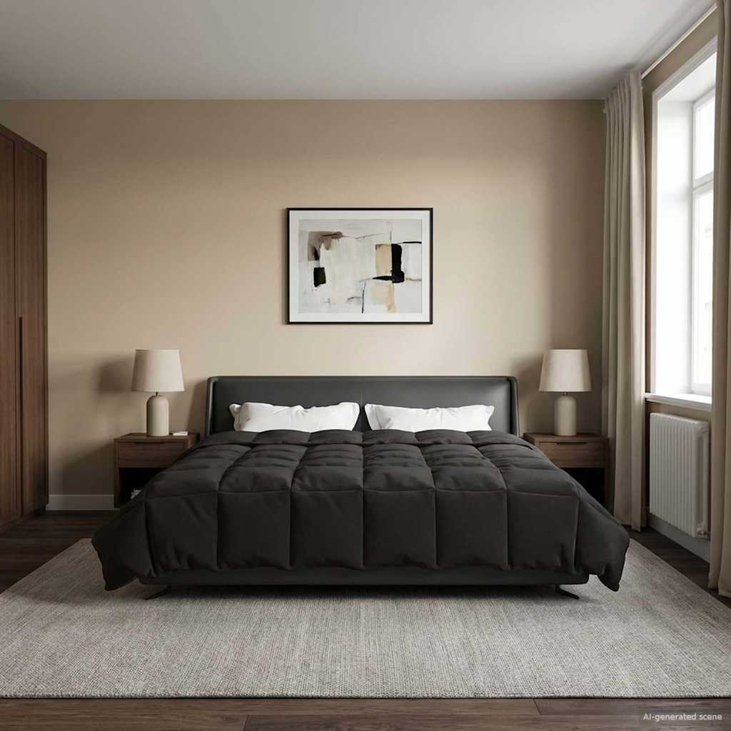 Duvet Estivo Trapuntato Antracite 220 x 240 cm Microfibra