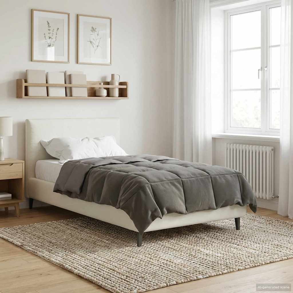 Duvet Estivo Trapuntato Grigio chiaro 135 x 200 cm Microfibra