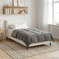 Duvet Estivo Trapuntato Grigio chiaro 140 x 200 cm Microfibra