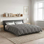 Duvet Estivo Trapuntato Grigio chiaro 200 x 200 cm Microfibra