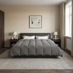 Duvet Estivo Trapuntato Grigio chiaro 200 x 200 cm Microfibra