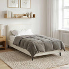Duvet Estivo Trapuntato Grigio chiaro 135 x 220 cm Microfibra