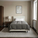 Duvet Estivo Trapuntato Grigio chiaro 135 x 220 cm Microfibra