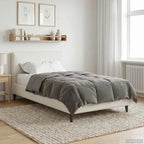 Duvet Estivo Trapuntato Grigio chiaro 140 x 220 cm Microfibra