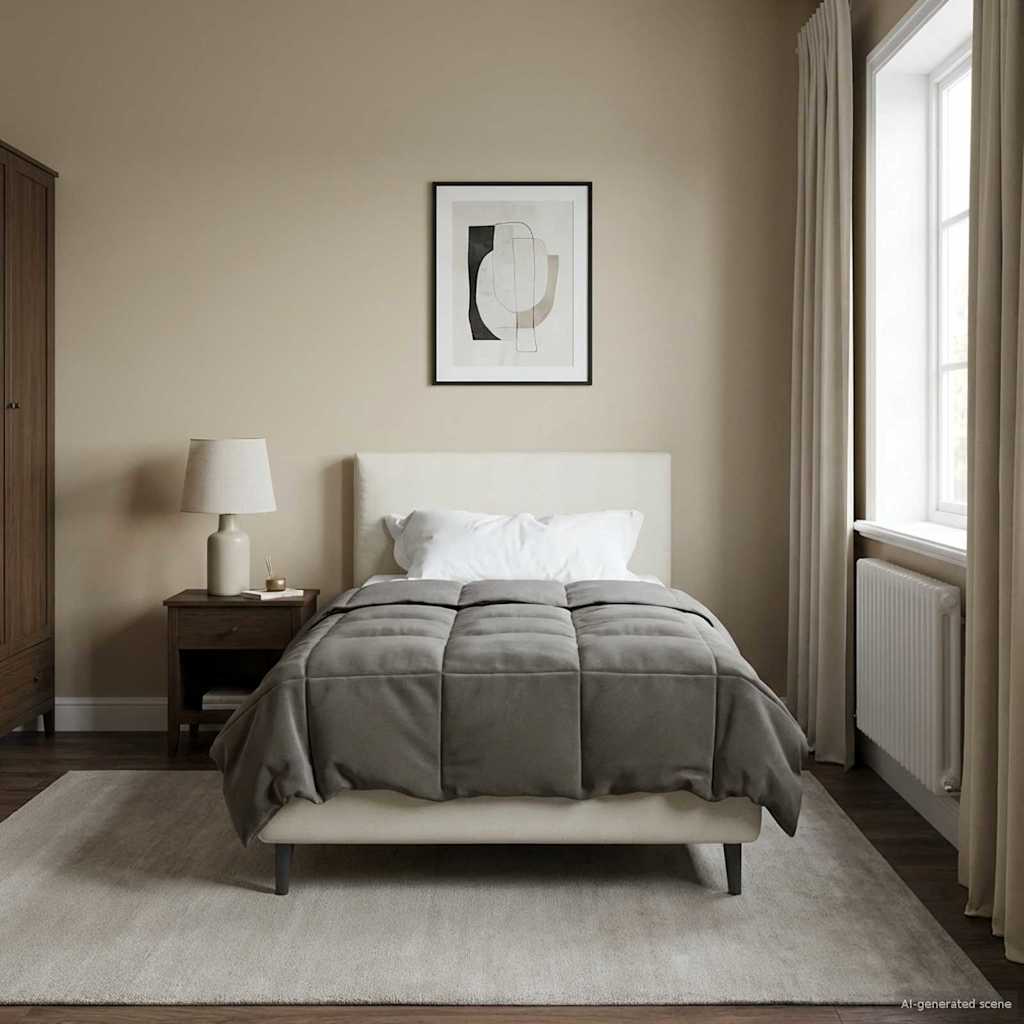 Duvet Estivo Trapuntato Grigio chiaro 140 x 220 cm Microfibra