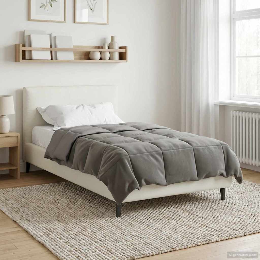 Duvet Estivo Trapuntato Grigio chiaro 155 x 220 cm Microfibra