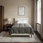 Duvet Estivo Trapuntato Grigio chiaro 155 x 220 cm Microfibra