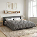 Duvet Estivo Trapuntato Grigio chiaro 200 x 220 cm Microfibra