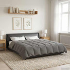 Duvet Estivo Trapuntato Grigio chiaro 220 x 240 cm Microfibra