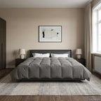 Duvet Estivo Trapuntato Grigio chiaro 220 x 260 cm Microfibra
