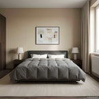Duvet Estivo Trapuntato Grigio chiaro 240 x 260 cm Microfibra